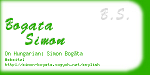 bogata simon business card